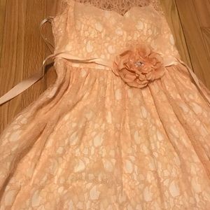 Homecoming peach dress